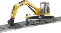 Minikoparka CAT z figurka robotnika