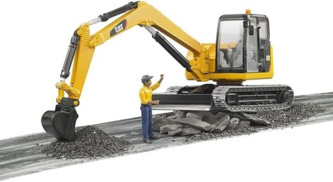 Minikoparka CAT z figurka robotnika