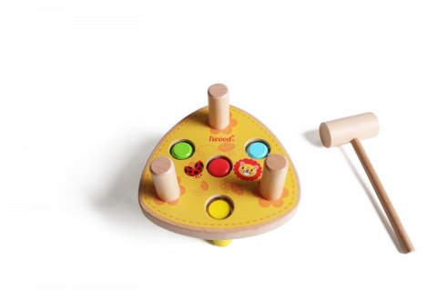 Młoteczek przebijanka drewniana Kolorowa