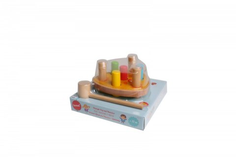 Młoteczek przebijanka drewniana Kolorowa