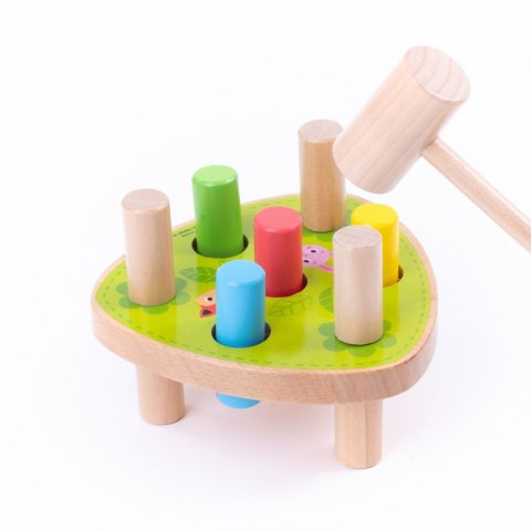 Młoteczek przebijanka drewniana Kolorowa