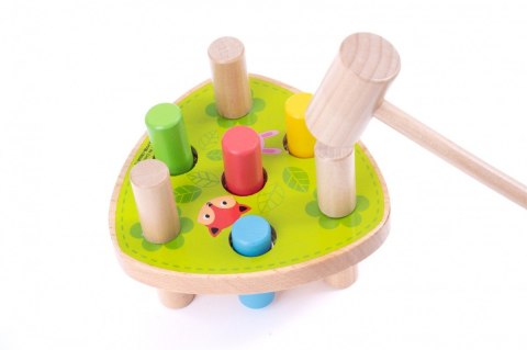 Młoteczek przebijanka drewniana Kolorowa