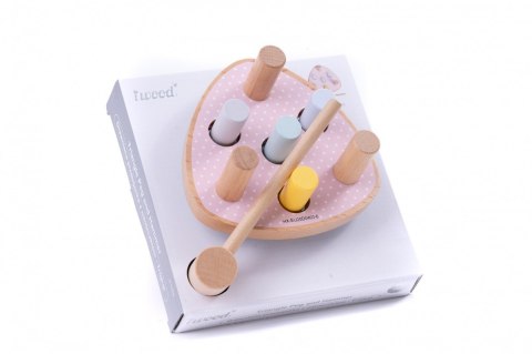 Młoteczek przebijanka drewniana pastelowa