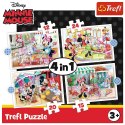 Puzzle 4w1 Minnie z przyjaciółmi