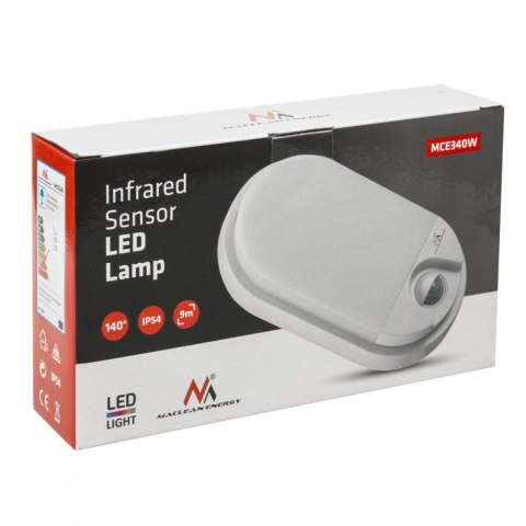 Lampa Led z czujnikiem ruchu 15W MCE340 W Lampa Led z czujnikiem ruchu 15W MCE340 W