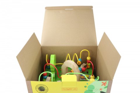 Drewniana kostka edukacyjna duża Zwierzęta Zoo