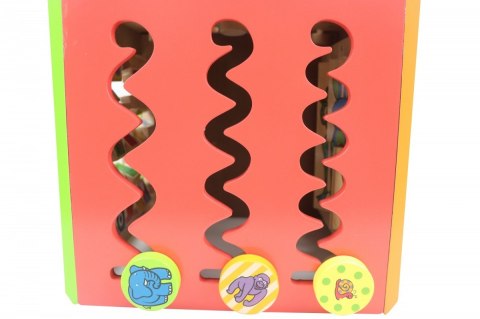 Drewniana kostka edukacyjna duża Zwierzęta Zoo