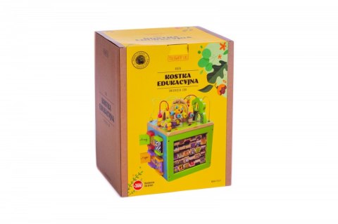 Drewniana kostka edukacyjna duża Zwierzęta Zoo