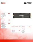 Dysk SSD XD80 512GB PCIe M.2 2280 NVMe Gen3 x4 3400/2300MB/s