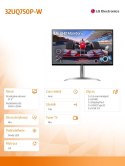 Monitor 32UQ750P-W 31.5 cala UHD 4K HDR