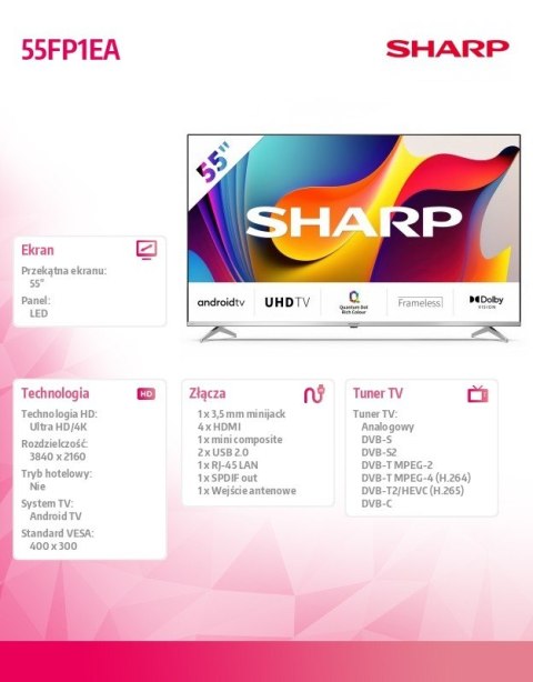 Telewizor LED 55 cali 55FP1EA