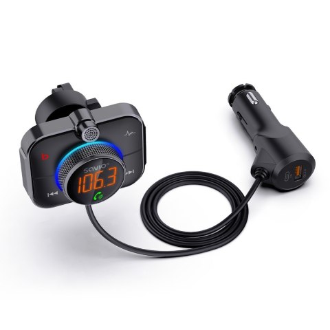 Transmiter samochodowy FM z Bluetooth i ładowarką PD, TR-14 Transmiter samochodowy FM z Bluetooth i ładowarką PD, TR-14