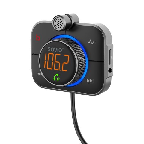 Transmiter samochodowy FM z Bluetooth i ładowarką PD, TR-14 Transmiter samochodowy FM z Bluetooth i ładowarką PD, TR-14