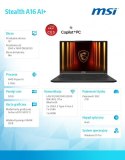 Notebook Stealth A16 AI+ A3XWHG-042PL Windows11PRO/R9-HX370/32GB/2TB/RTX5070Ti/16cali