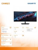 Monitor 34 cale G34WQC2 WQHD 200Hz 2DP 2HDMI