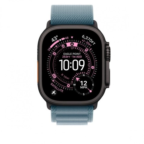 Opaska Alpine w kolorze jasnoniebieskim do koperty 49 mm - rozmiar M - elementy z tytanu w kolorze czarnym Opaska Alpine w kolorze jasnoniebieskim do koperty 49 mm - rozmiar M - elementy z tytanu w kolorze czarnym