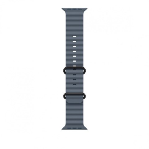 Pasek Ocean w kolorze marynarskiego granatu do koperty 49 mm - elementy z tytanu w kolorze czarnym