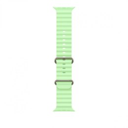 Pasek Ocean w kolorze neonowej zieleni do koperty 49 mm - elementy z tytanu w kolorze naturalnym