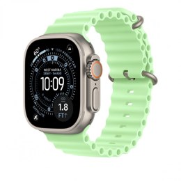 Przedłużka do paska Ocean w kolorze neonowej zieleni do koperty 49 mm - elementy z tytanu w kolorze naturalnym
