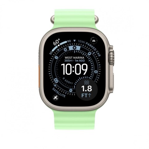 Przedłużka do paska Ocean w kolorze neonowej zieleni do koperty 49 mm - elementy z tytanu w kolorze naturalnym Przedłużka do paska Ocean w kolorze neonowej zieleni do koperty 49 mm - elementy z tytanu w kolorze naturalnym