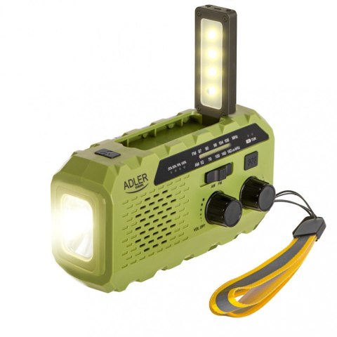 Radio solarne z korbką reczną AD1197g zielone Radio solarne z korbką reczną AD1197g zielone