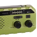 Radio solarne z korbką reczną AD1197g zielone