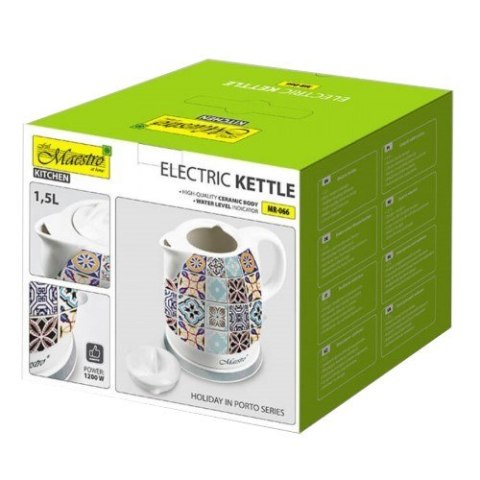 Ceramiczny czajnik elektryczny 1,5l 1200W MR-066-PORTO Ceramiczny czajnik elektryczny 1,5l 1200W MR-066-PORTO