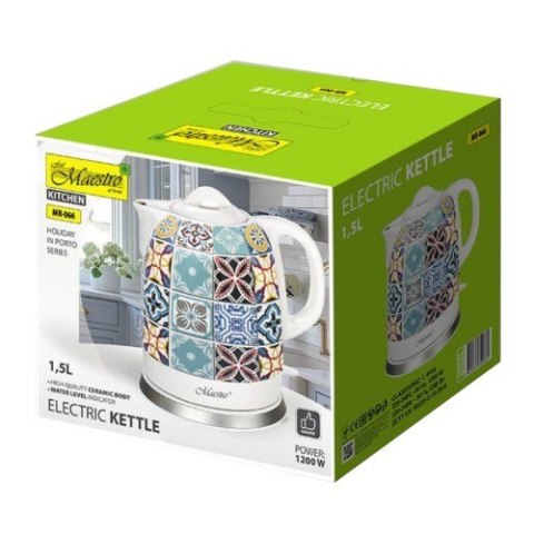 Ceramiczny czajnik elektryczny 1,5l 1200W MR-066-PORTO Ceramiczny czajnik elektryczny 1,5l 1200W MR-066-PORTO