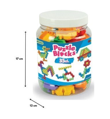 Klocki puzzle w słoiku 35 elementów Klocki puzzle w słoiku 35 elementów