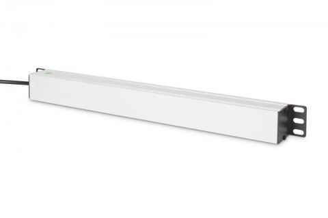 Listwa zasilająca PDU Rack 19" z bezpiecznikiem przeciążeniowym, 9 gniazd Schuko CEE 7/3 (45°), kabel 2m wtyk IEC C14, 10A, alum Listwa zasilająca PDU Rack 19" z bezpiecznikiem przeciążeniowym, 9 gniazd Schuko CEE 7/3 (45°), kabel 2m wtyk IEC C14, 10A, alum