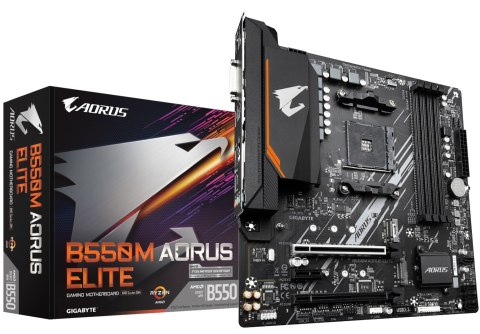 GIGABYTE Płyta główna B550M AORUS ELITE AM4 4DDR4 2HDMI/DVI-D mATX GIGABYTE Płyta główna B550M AORUS ELITE AM4 4DDR4 2HDMI/DVI-D mATX