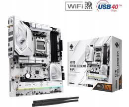 ASROCK Płyta główna X870 STEEL LEGEND WIFI AM5 4DDR5 M.2 ATX