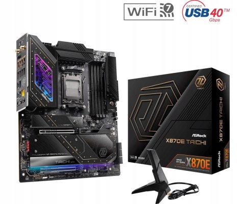 ASROCK Płyta główna X870E TAICHI AM5 4DDR5 M.2 EATX ASROCK Płyta główna X870E TAICHI AM5 4DDR5 M.2 EATX