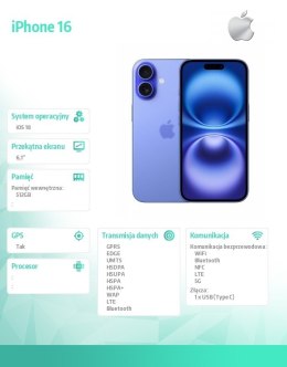 IPhone 16 512GB - Ultramaryna