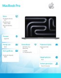 MacBook Pro 14.2: M3 8/10, 16GB, 1TB SSD - Gwiezdna szarość