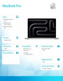MacBook Pro 14.2 cali: M4 Pro 14/20, 24GB, 1TB SSD - Srebrny