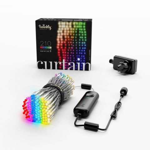 Inteligentna kurtyna Curtain 210 LED RGB+W 1,5/2,1m, przezroczysty przewód Inteligentna kurtyna Curtain 210 LED RGB+W 1,5/2,1m, przezroczysty przewód