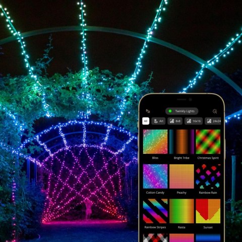 Inteligentne lampki choinkowe Strings 600 RGB LED, łańcuch, przezroczysty przewód, 48 m, IP44 Inteligentne lampki choinkowe Strings 600 RGB LED, łańcuch, przezroczysty przewód, 48 m, IP44