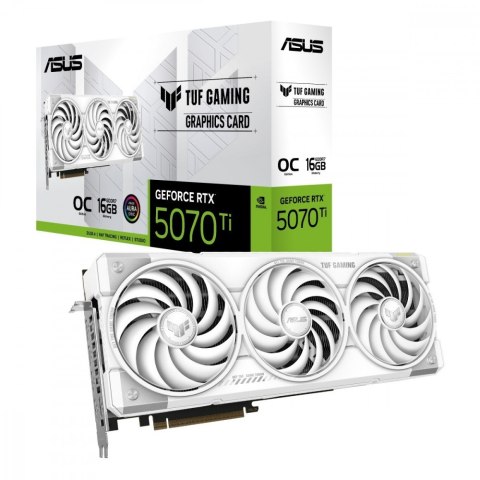 Karta graficzna GeForce RTX 5070Ti TUF GAMING OC WHITE GDDR7 256bit 3DP/2HDMI