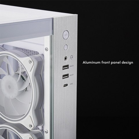 Obudowa VISIO GM-30W-T G-OP 6xwentylator ARGB biała