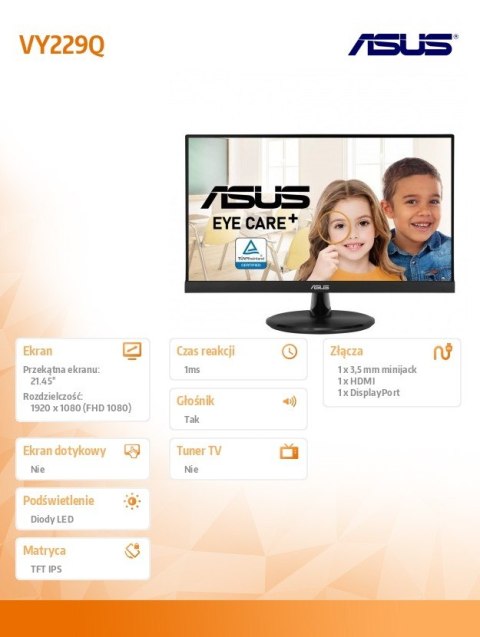 Monitor 22 cale VY229Q IPS FHD