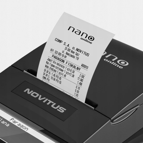 Kasa fiskalna Novitus NANO + Programowanie + Fiskalizacja + Zgłoszenie