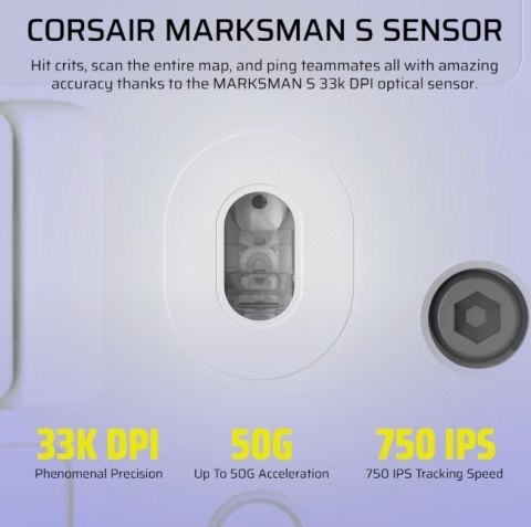 Mysz bezprzewodowa Scimitar Elite Wireless SE White 33000 DPI