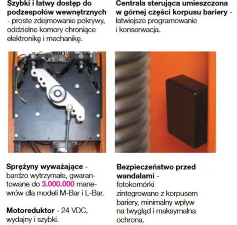 Szlaban NICE M7BAR - zestaw do 7 metrów