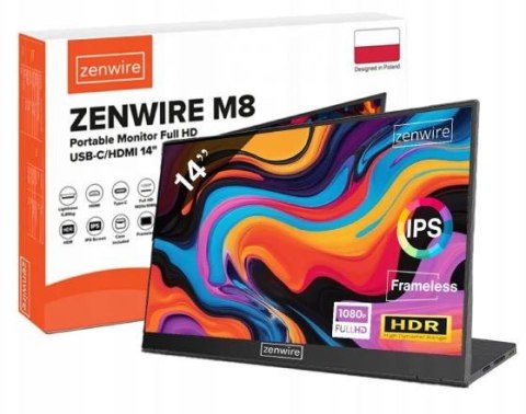 Monitor Przenośny 14" USB-C Full HD 1920x1080 IPS HDMI