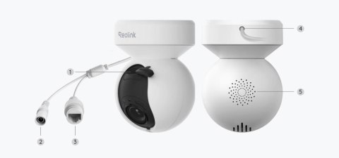 Kamera IP Reolink E Series E540 PTZ 5MP Wi-Fi LED biała