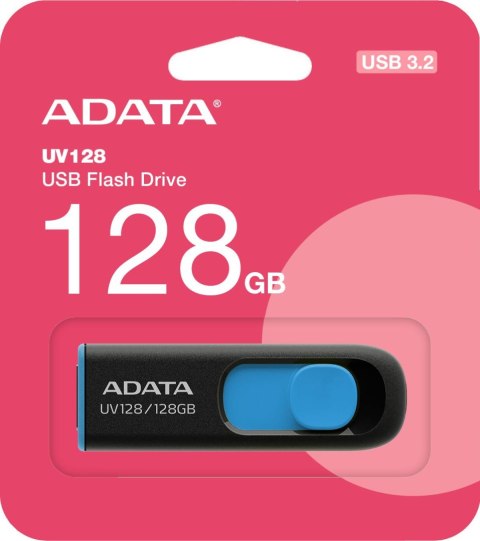 Adata Pendrive UV128 128GB USB 3.2 Gen1 czarno - niebieski