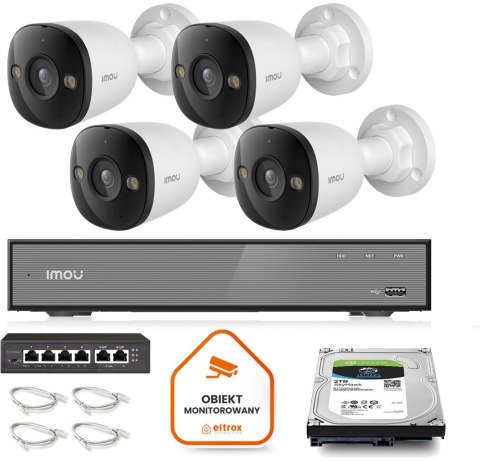 Zestaw monitoringu Imou 4x kamera PS3E-8Q0 8MP POE