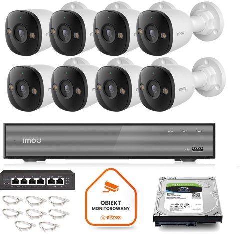 Zestaw monitoringu Imou 8x kamera PS3E-8Q0 8MP POE