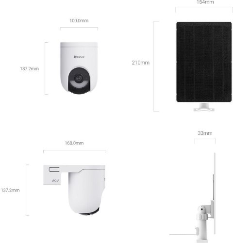 Kamera IP Ezviz HB8 Lite 4G Wi-Fi 4MP z Panelem Solarnym 5W
